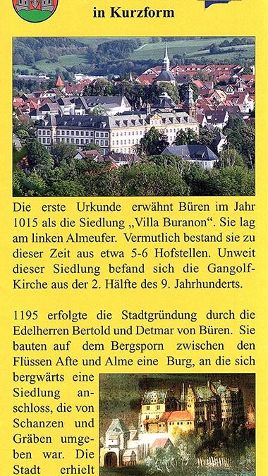 Die Geschichte der Stadt Büren in Kurzform (2008)